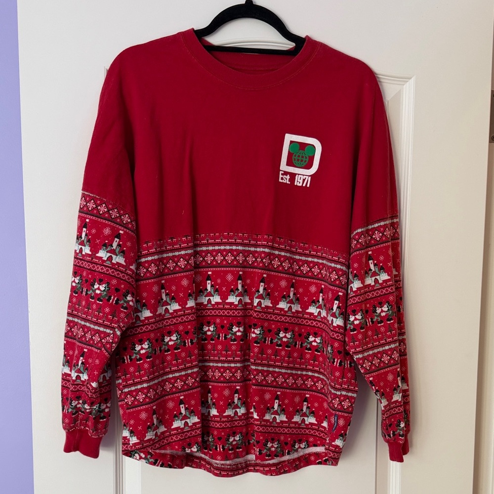 Disney Parks Red Christmas Spirit Jersey